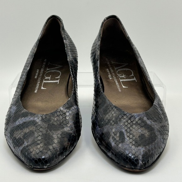 AGL Attilio Giusti Leombruni Flats 6.5 (37) | Mercari AGL Attilio Giusti Leombruni Ballet Flats Womens 37 Grey Snakeskin Leather Italy